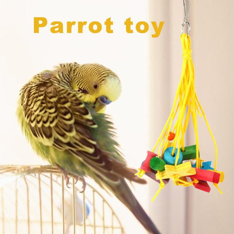 1-2PCS Plastic Wood Parrot Toy