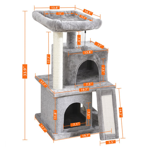 Multi-Level Cat Tree Condo - The Savvy Pets