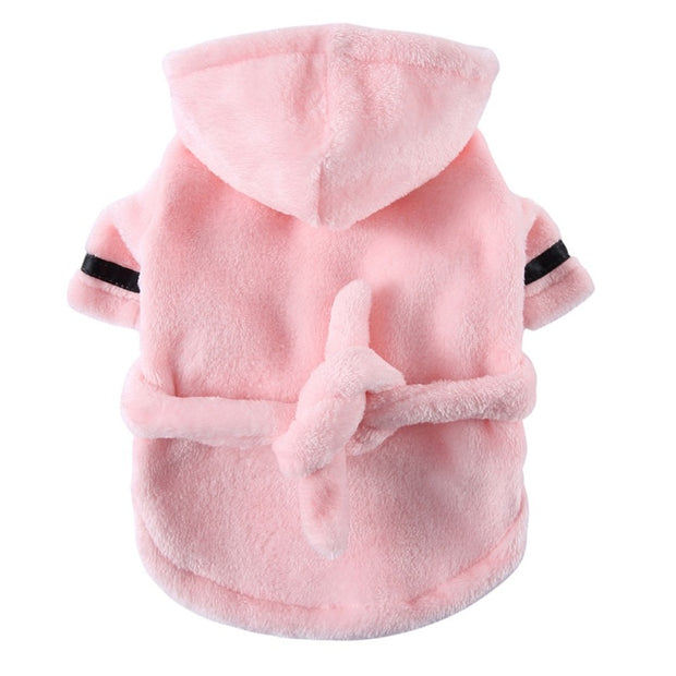 Pet Dog Towel Pajama With Hood