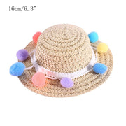 Pet Woven Straw Hat for Cat - The Savvy Pets