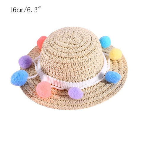 Pet Woven Straw Hat for Cat - The Savvy Pets