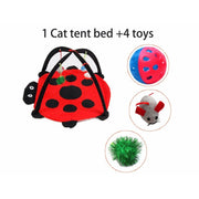 Portable Pet Cat Tent Toys Bed - The Savvy Pets