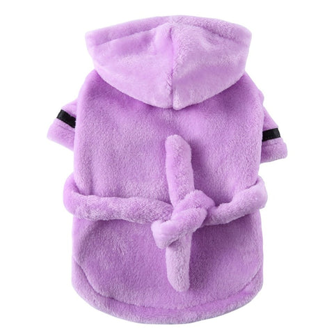 Pet Dog Towel Pajama With Hood