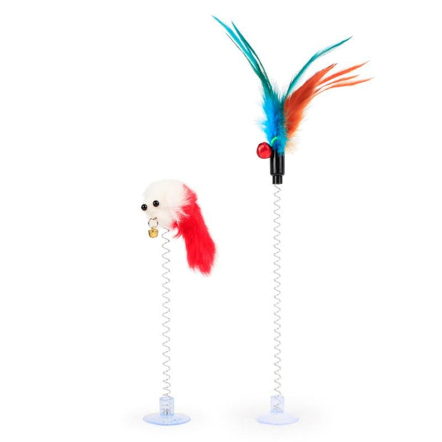 Feather Stick Spring Cat Toy - The Savvy Pets