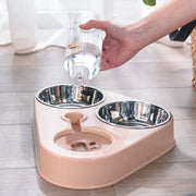 Dog Cat Automatic Feeder Bowl With Water Bottle - The Savvy Pets