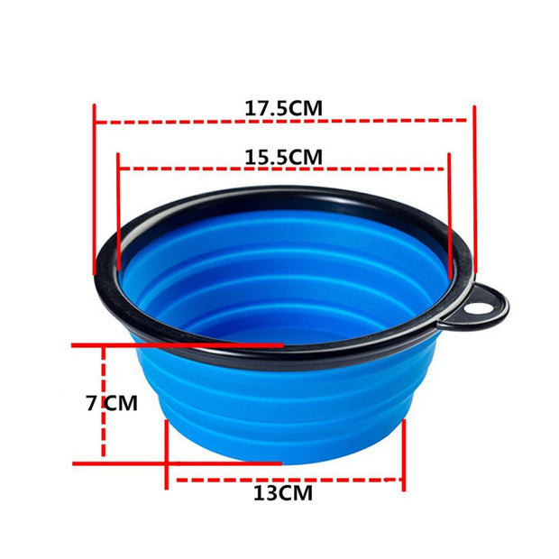 Foldable Silicone Pet Cat Dog Food Water Feeder