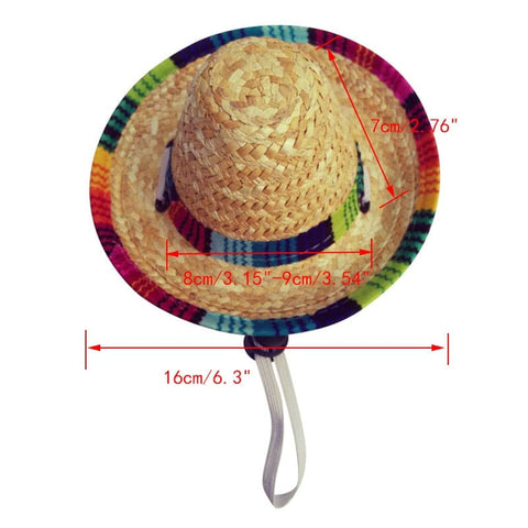 Pet Woven Straw Hat for Cat - The Savvy Pets