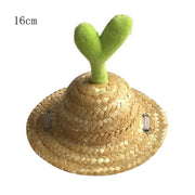 Pet Woven Straw Hat for Cat - The Savvy Pets