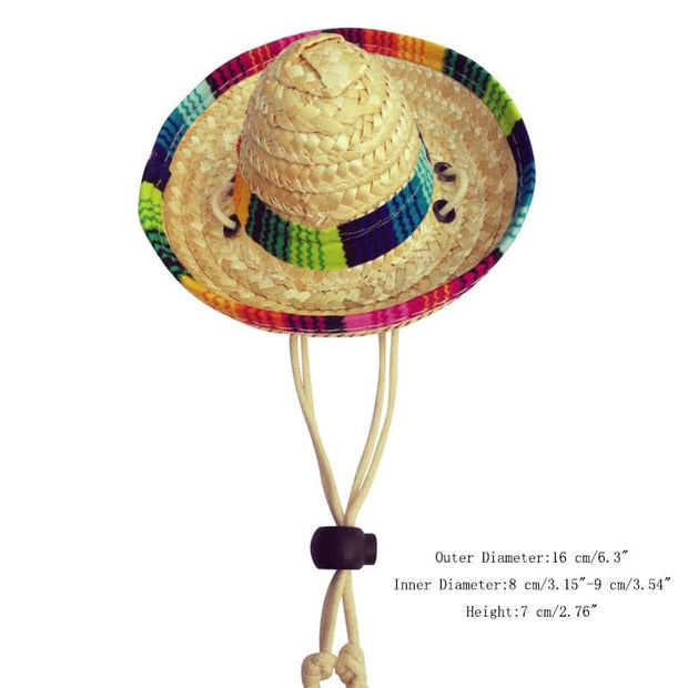 Pet Woven Straw Hat for Cat - The Savvy Pets