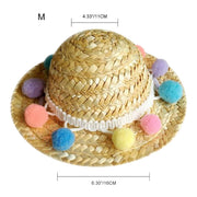 Pet Woven Straw Hat for Cat - The Savvy Pets