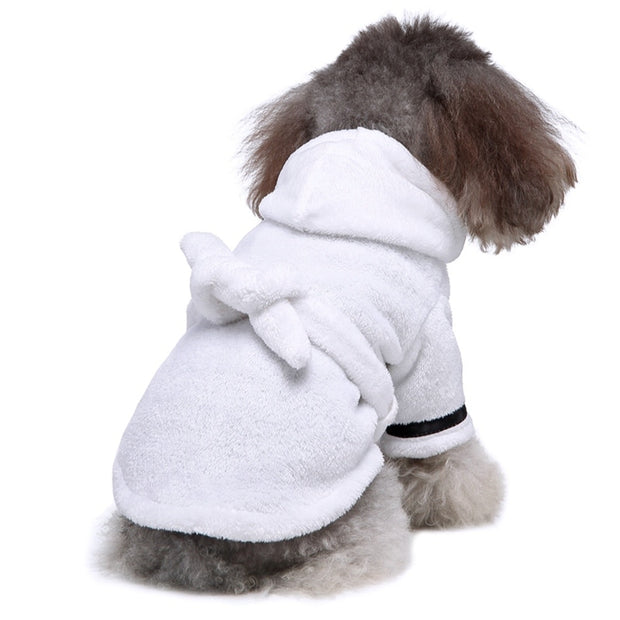 Pet Dog Towel Pajama With Hood