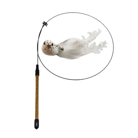 Feather Bird with Bell Cat Stick Toy - The Savvy Pets