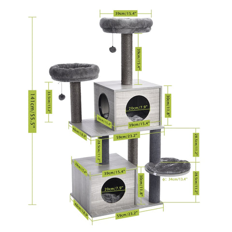 Multi-Level Cat Tree Condo - The Savvy Pets