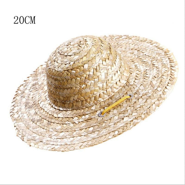 Pet Woven Straw Hat for Cat - The Savvy Pets