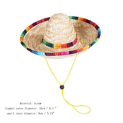 Pet Woven Straw Hat for Cat - The Savvy Pets