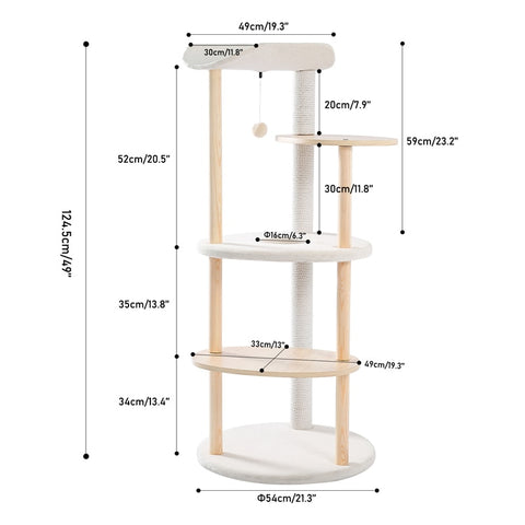 Luxury Cat Tree with Hanging Ball - The Savvy Pets