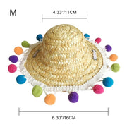 Pet Woven Straw Hat for Cat - The Savvy Pets