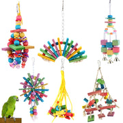 1-2PCS Plastic Wood Parrot Toy