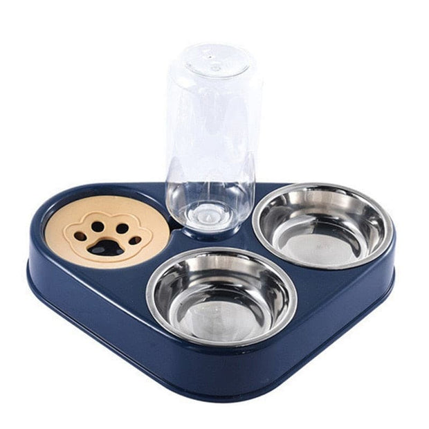 Dog Cat Automatic Feeder Bowl With Water Bottle - The Savvy Pets