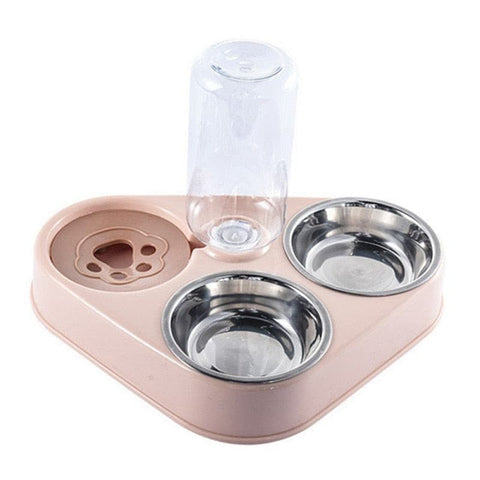 Dog Cat Automatic Feeder Bowl With Water Bottle - The Savvy Pets