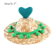 Pet Woven Straw Hat for Cat - The Savvy Pets