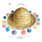 Pet Woven Straw Hat for Cat - The Savvy Pets