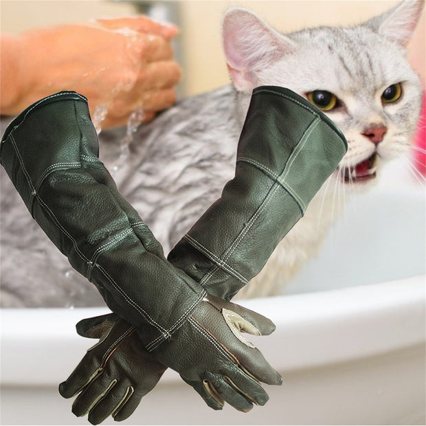 Pet Bite-resistant Leather Gloves - The Savvy Pets