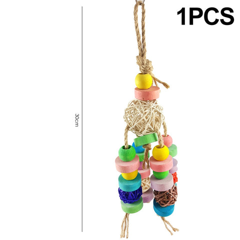 1-2PCS Plastic Wood Parrot Toy