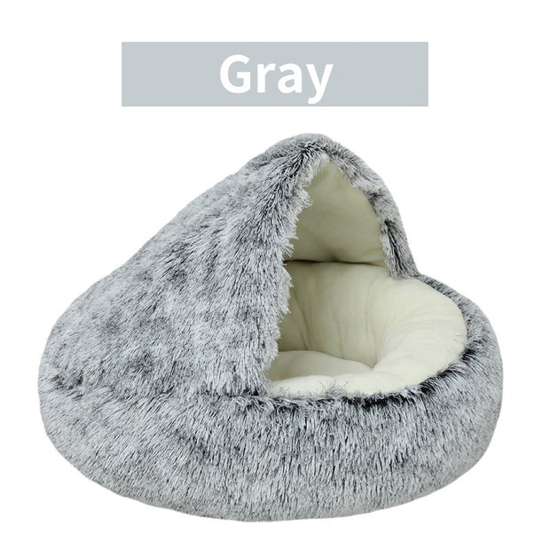 Winter Long Plush Pet Cat Bed - The Savvy Pets