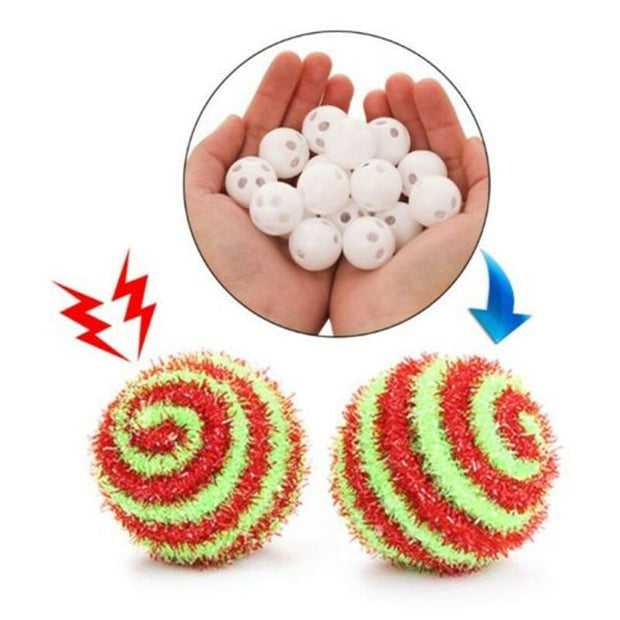 10pcs 24mm Plastic Rattle Bell Balls Dog Toy