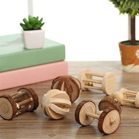 Natural Wooden Rabbits Hamster Toys - The Savvy Pets