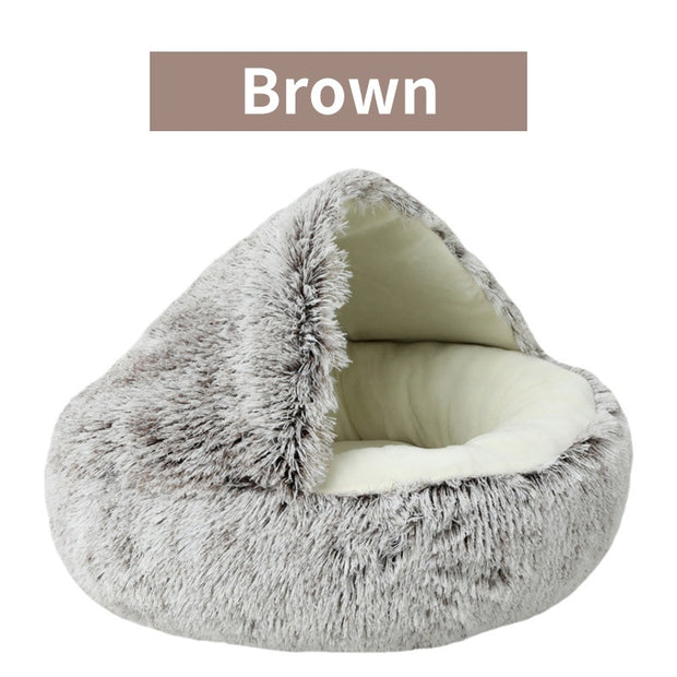 Winter Long Plush Pet Cat Bed - The Savvy Pets