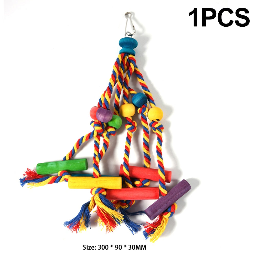 1-2PCS Plastic Wood Parrot Toy