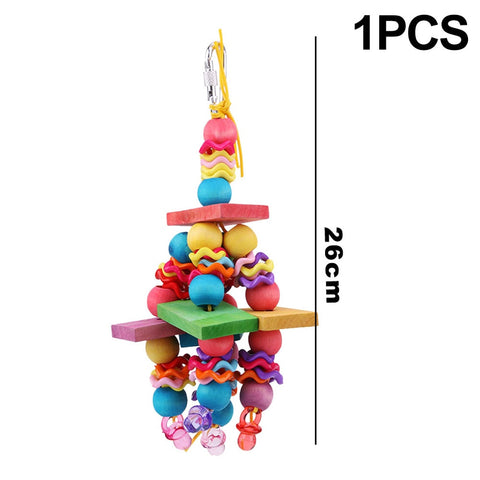 1-2PCS Plastic Wood Parrot Toy