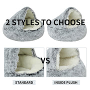 Winter Long Plush Pet Cat Bed - The Savvy Pets