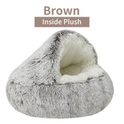 Winter Long Plush Pet Cat Bed - The Savvy Pets